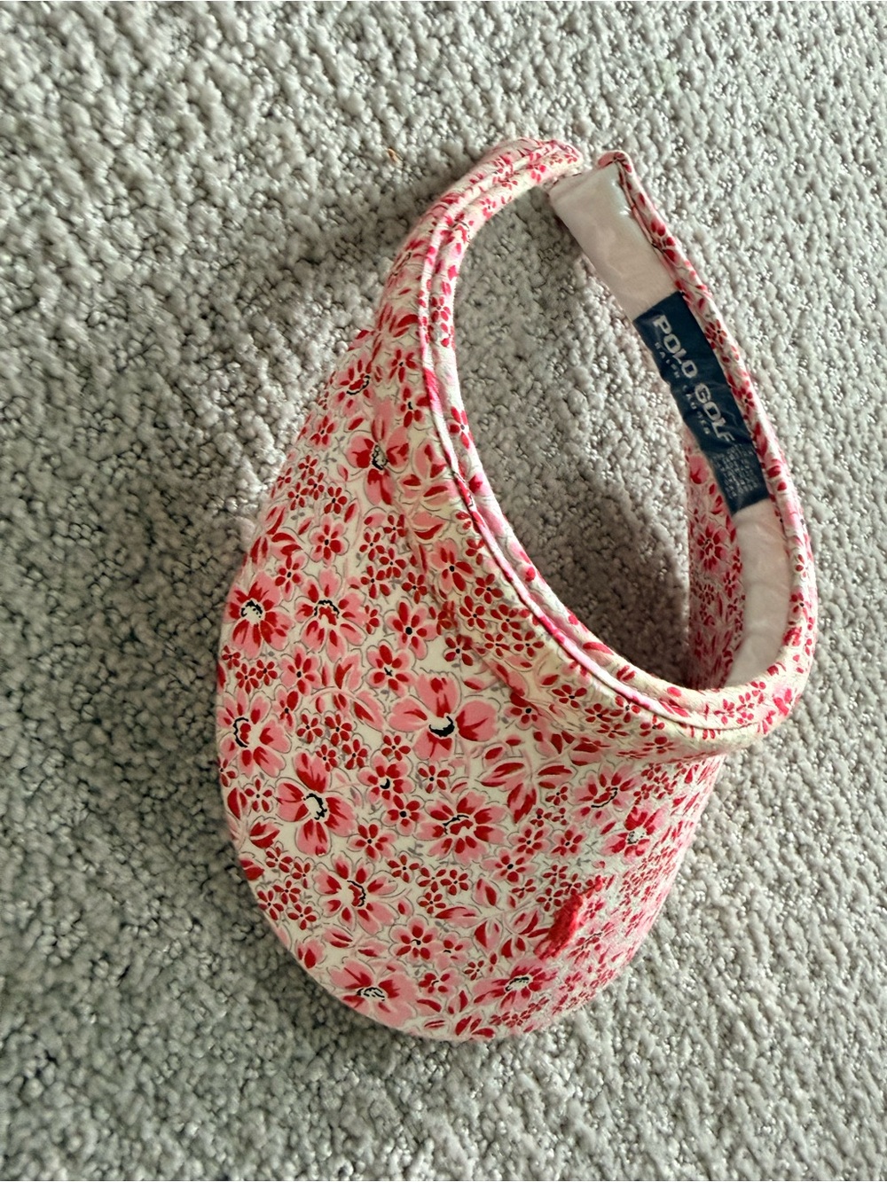 Polo by Ralph Lauren Red and White Floral  Visor - Picture 2 of 4
